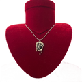 Dropping Black Heart Nacklace